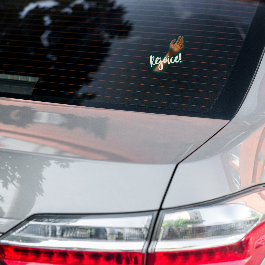 Rejoice – Vinyl Sticker for Laptops and Cars