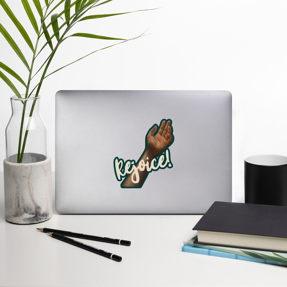 Rejoice – Vinyl Sticker for Laptops and Cars
