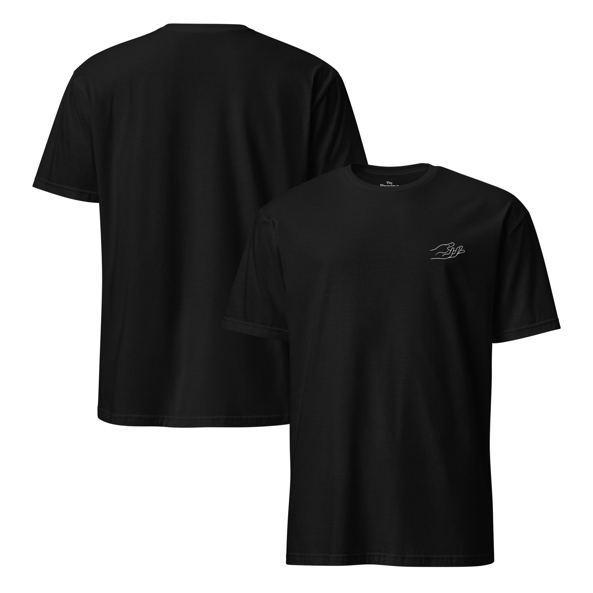 The Praying Hands – Herren T-Shirt – Dezente Handstickerei