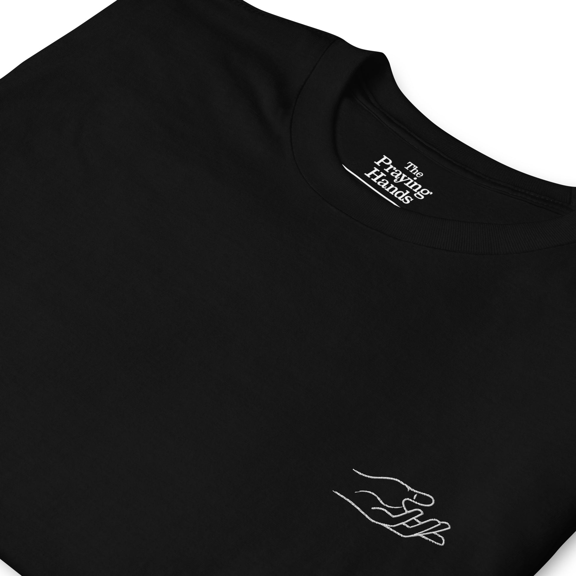 The Praying Hands – Herren T-Shirt – Dezente Handstickerei