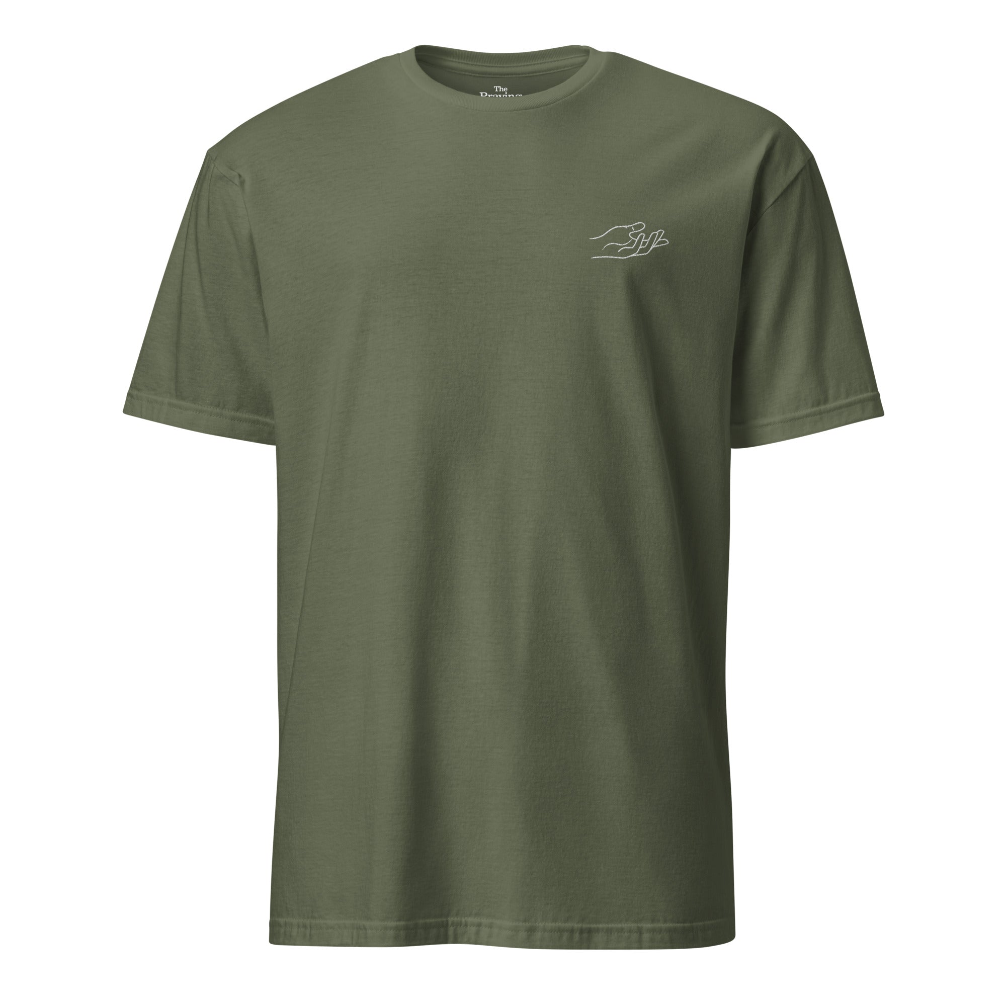 The Praying Hands – Men's T-Shirt – Small Embroidered Hand