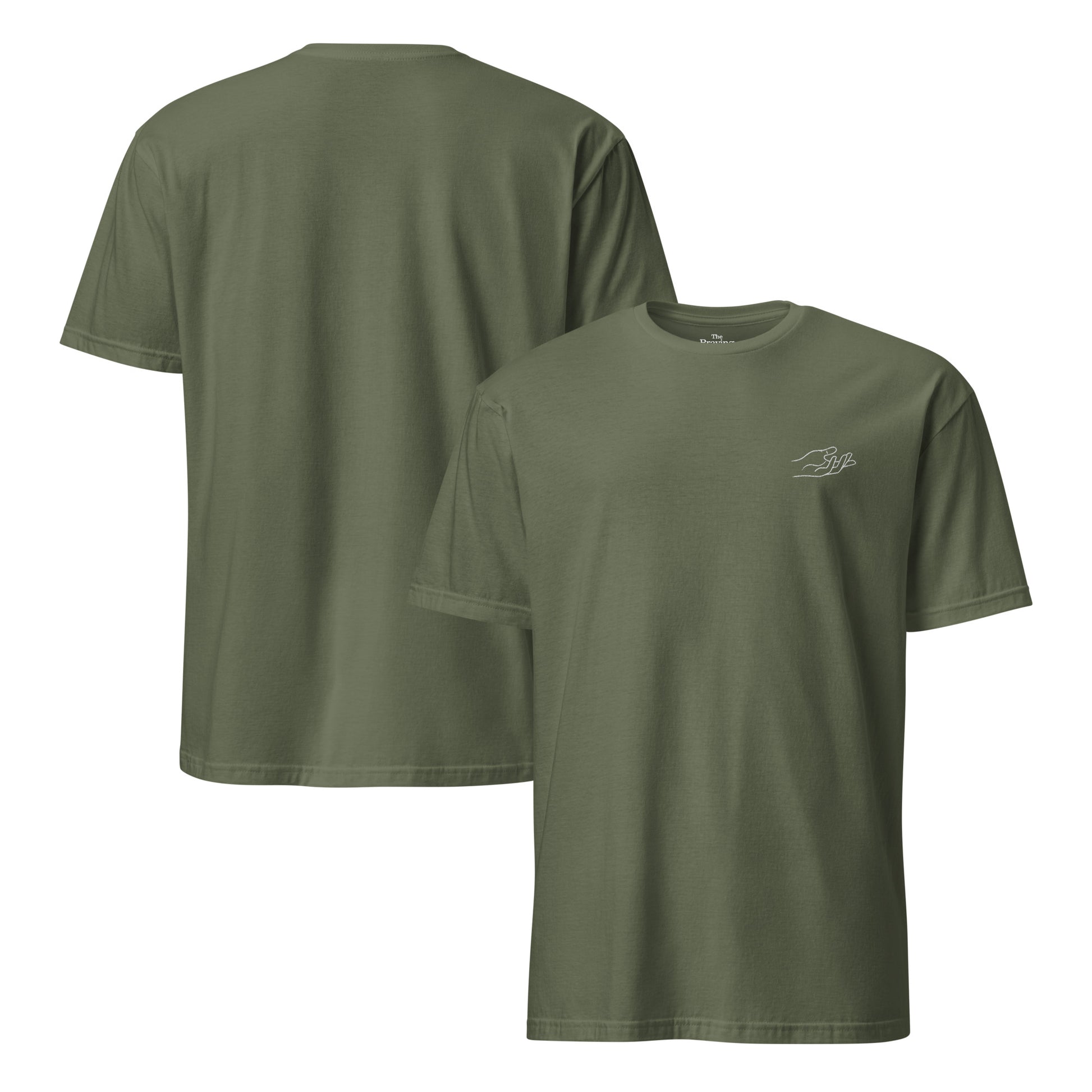 The Praying Hands – Herren T-Shirt – Dezente Handstickerei
