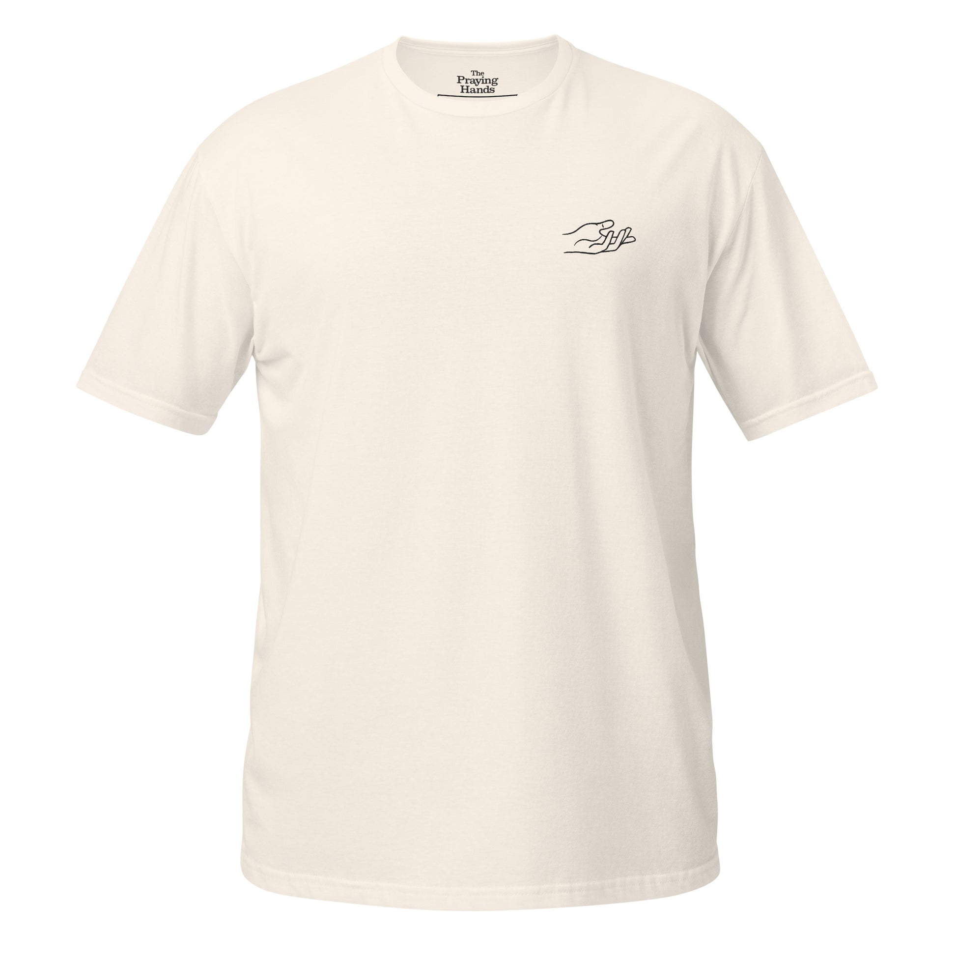 The Praying Hands – Herren T-Shirt – Dezente Handstickerei