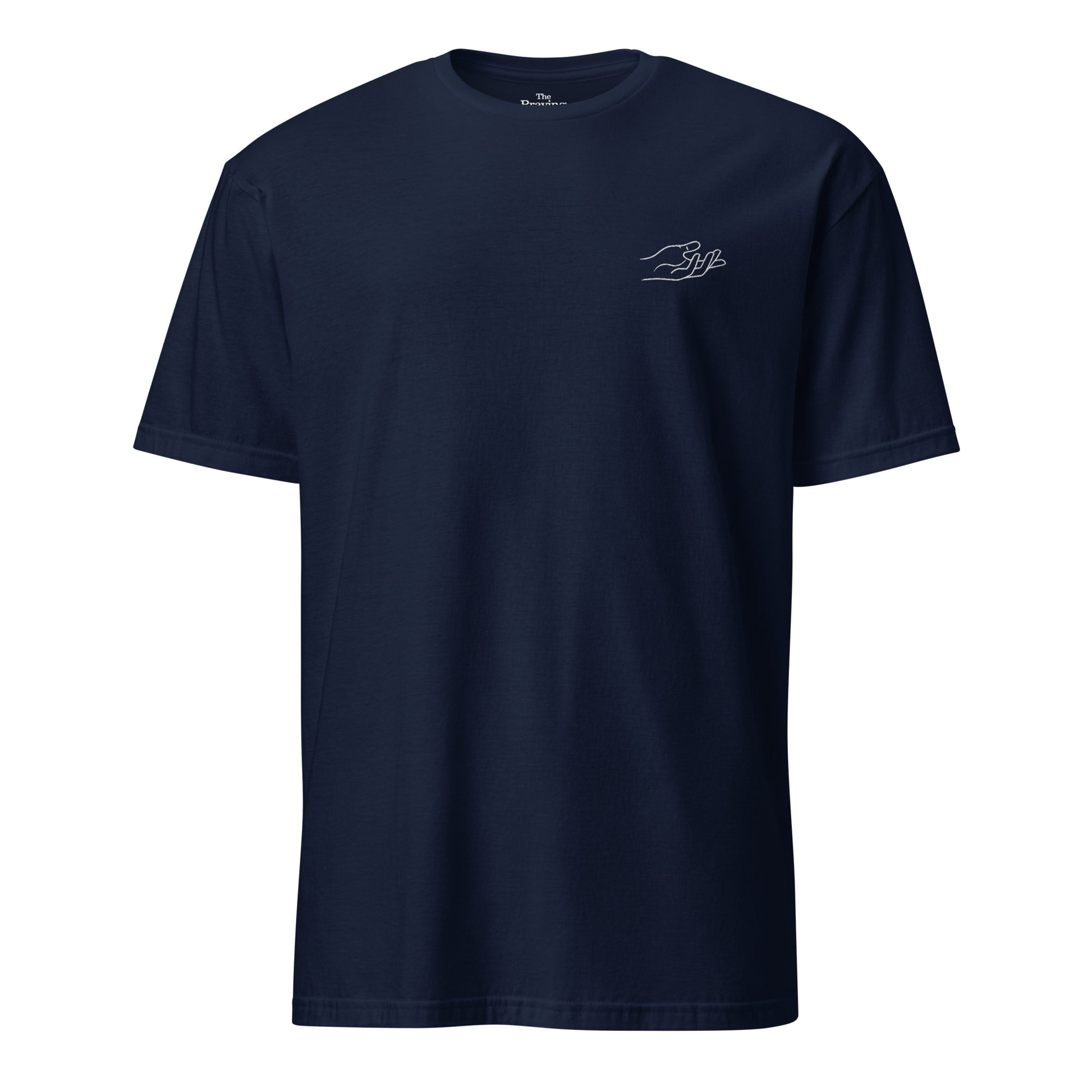 The Praying Hands – Herren T-Shirt – Dezente Handstickerei