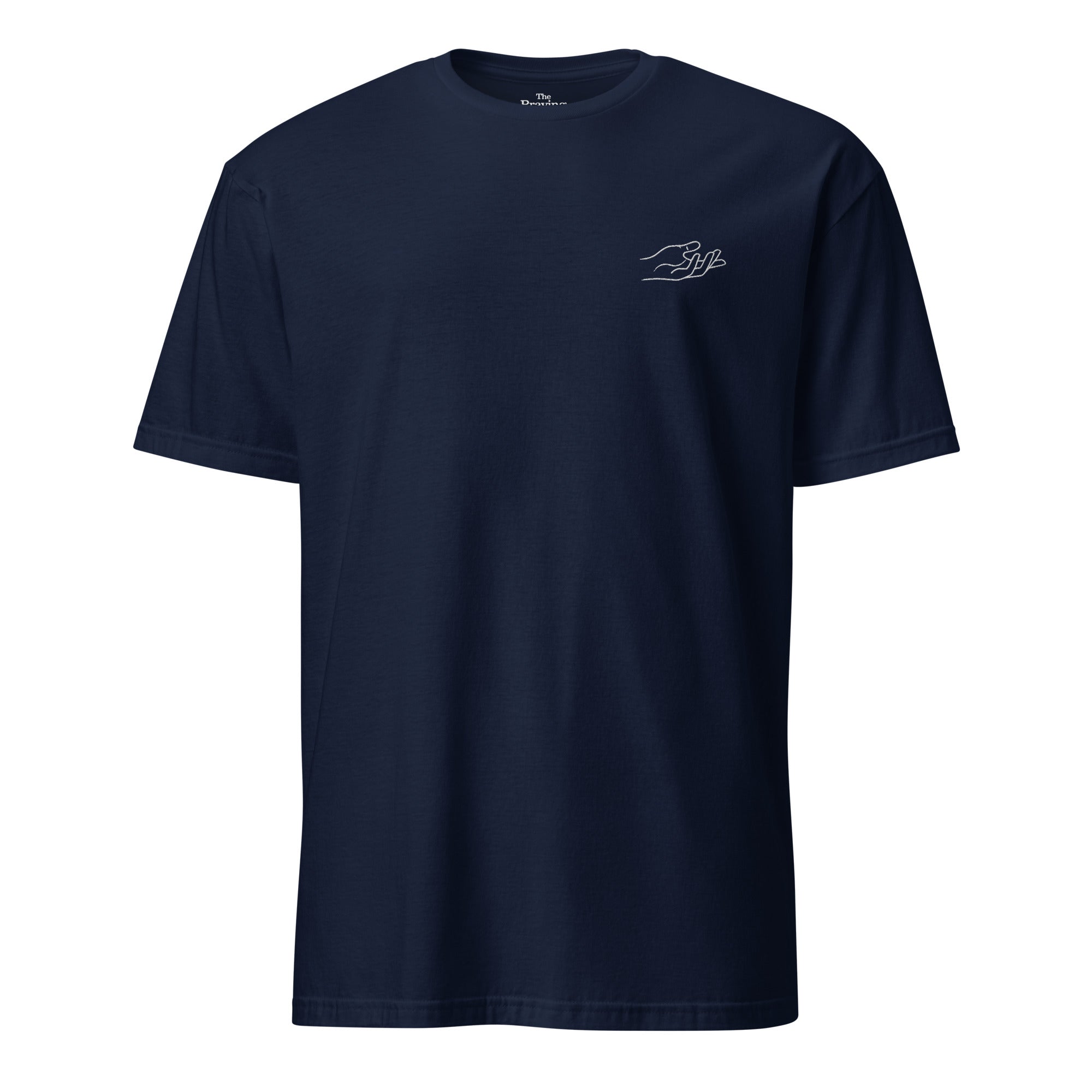The Praying Hands – Men's T-Shirt – Small Embroidered Hand