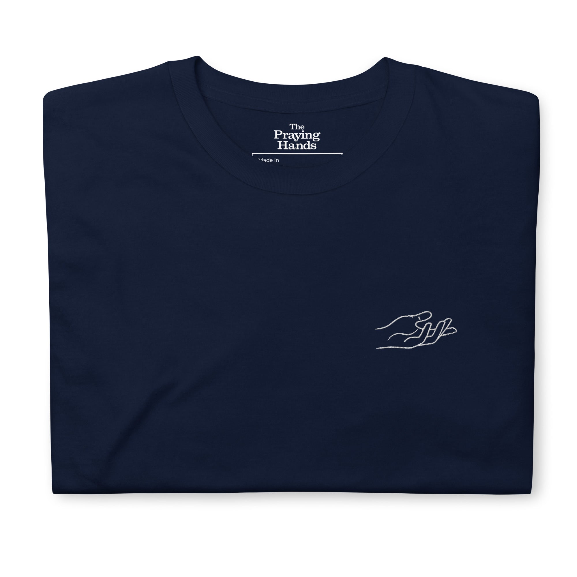 The Praying Hands – Women's T-Shirt – Small Embroidered Hand