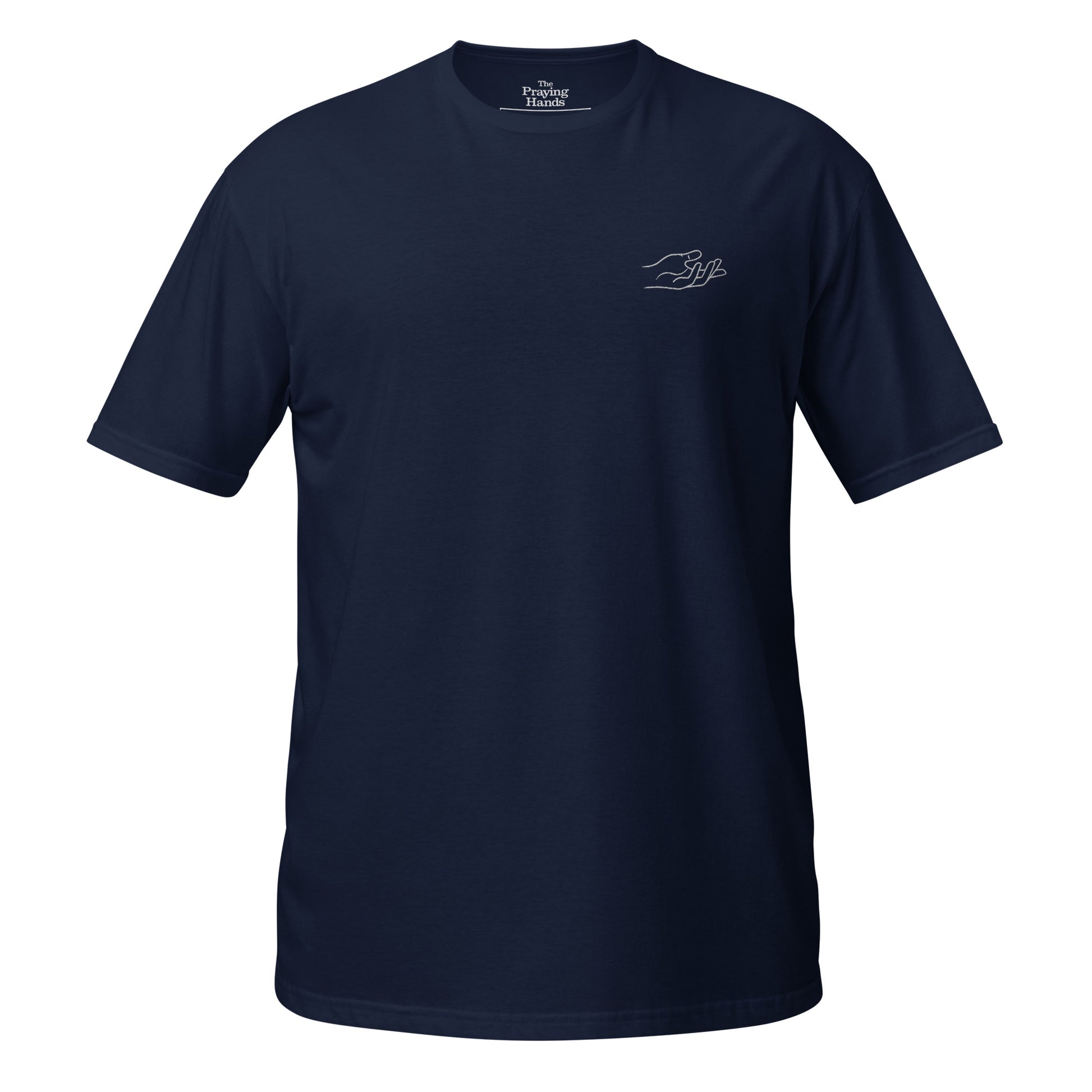 The Praying Hands – Herren T-Shirt – Dezente Handstickerei