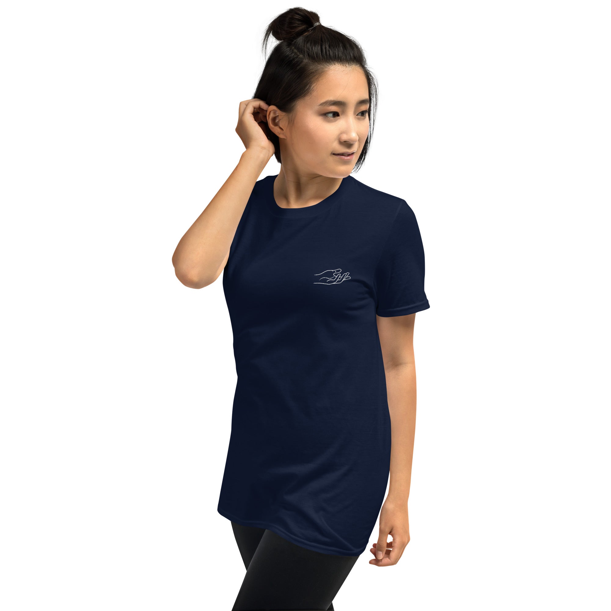 The Praying Hands – Women's T-Shirt – Small Embroidered Hand