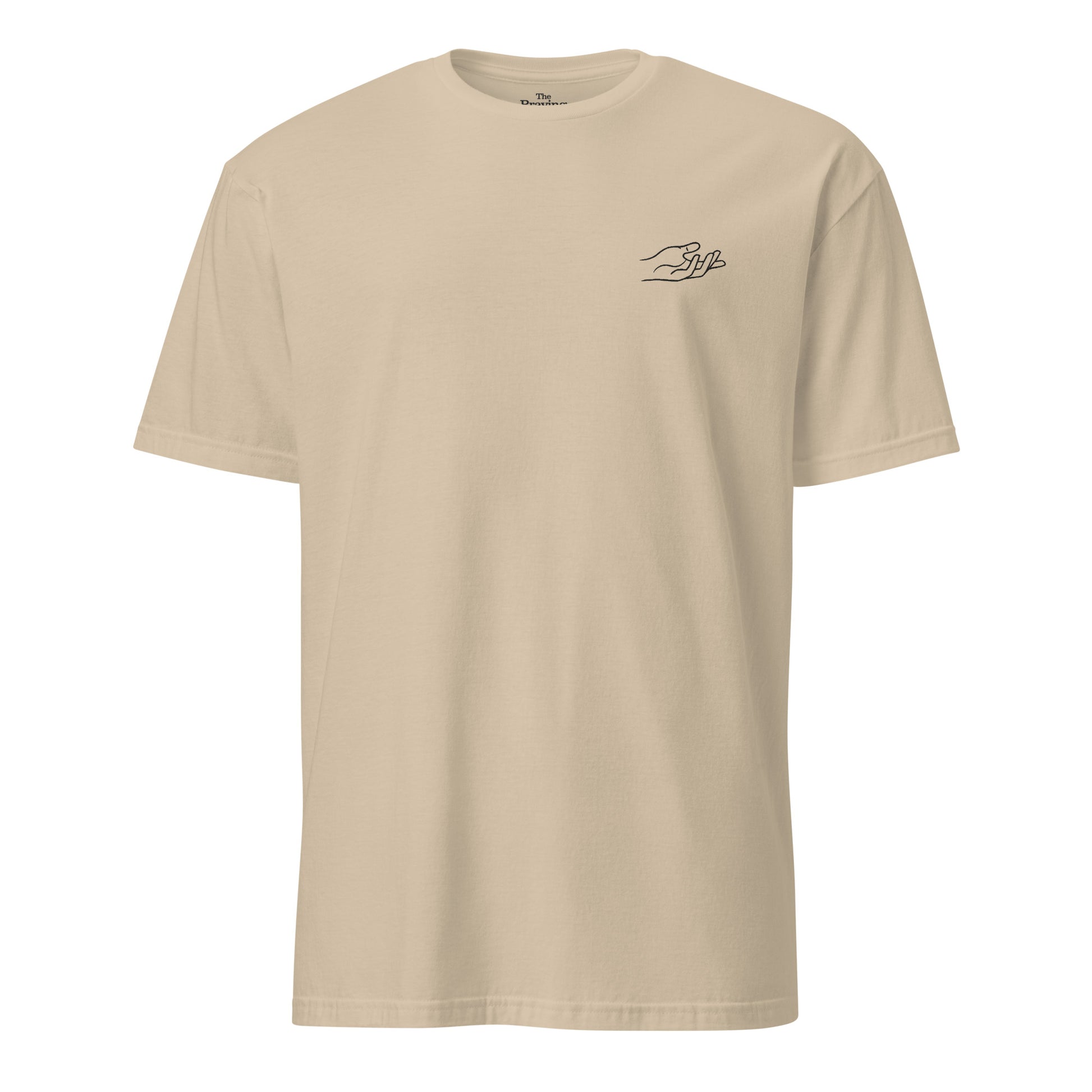 The Praying Hands – Herren T-Shirt – Dezente Handstickerei