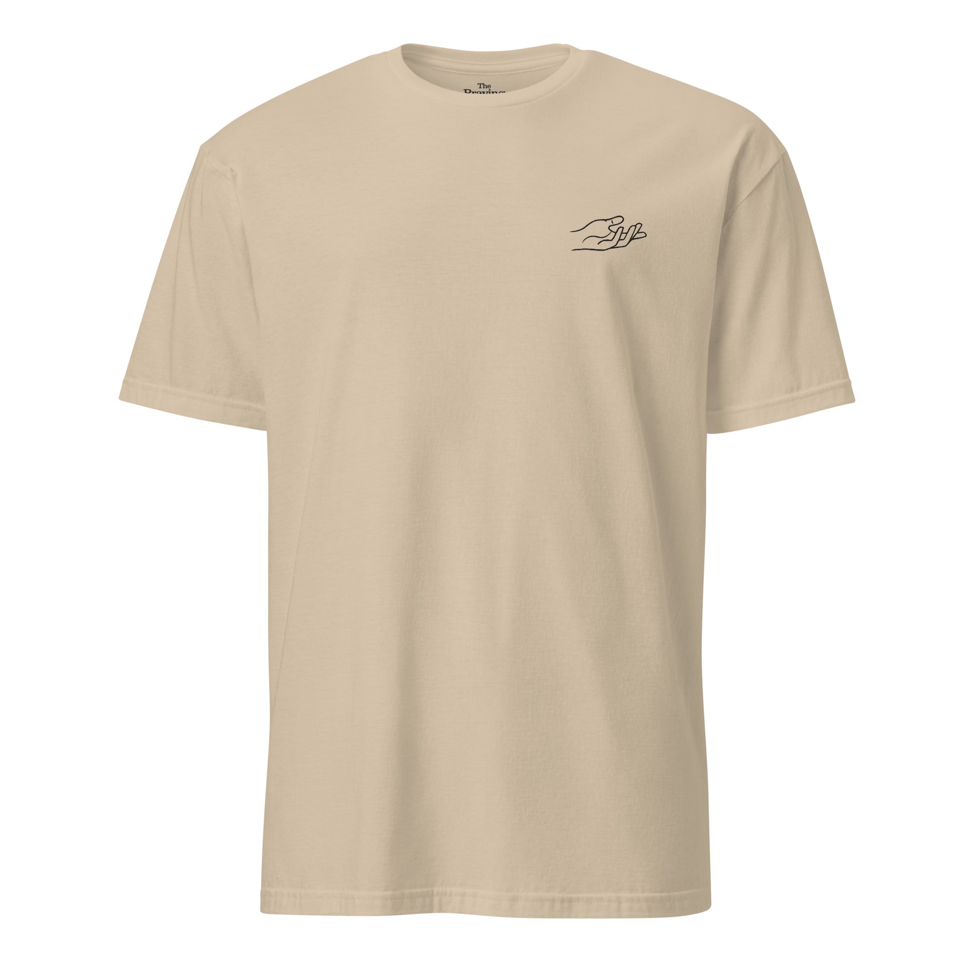 The Praying Hands – Men's T-Shirt – Small Embroidered Hand