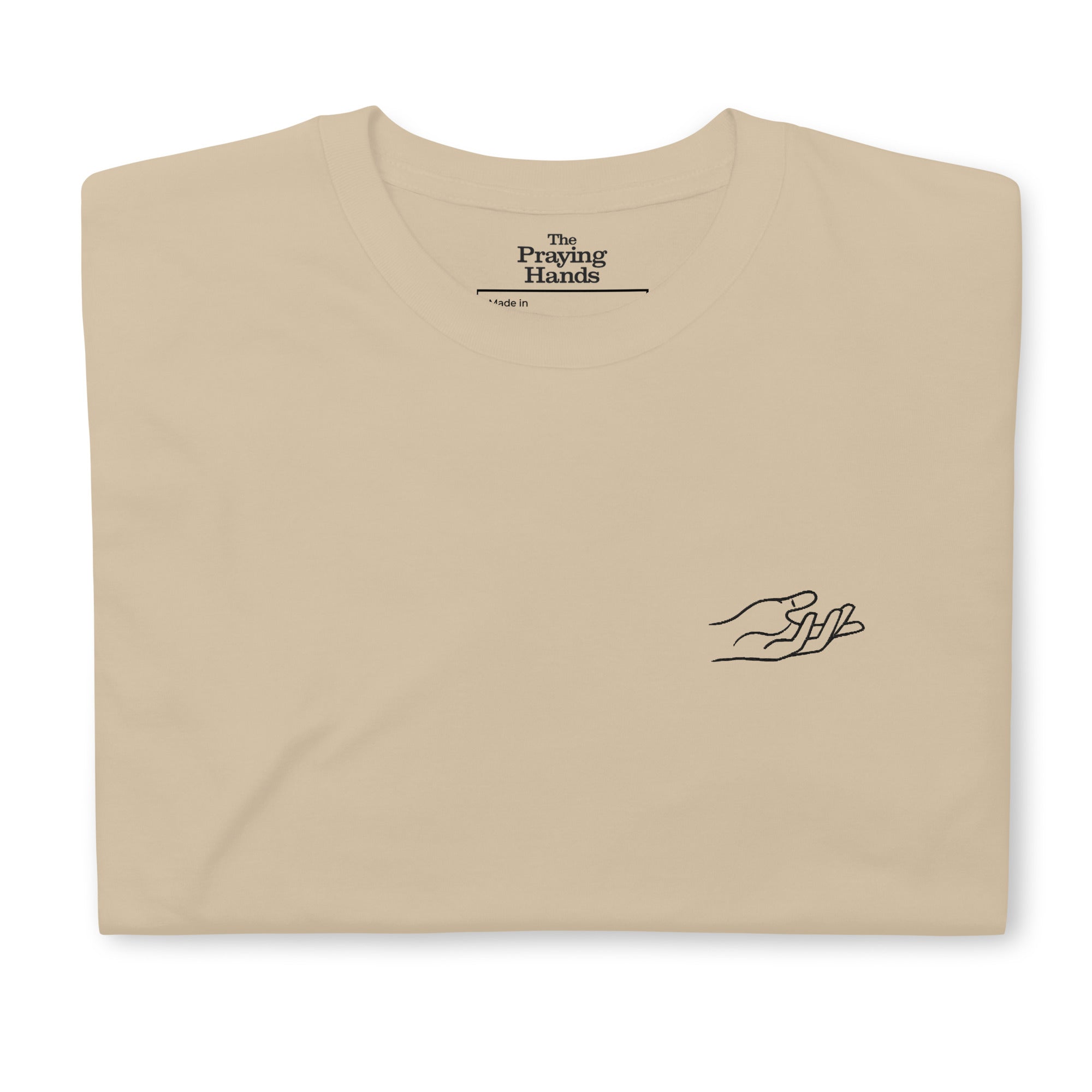 The Praying Hands – Women's T-Shirt – Small Embroidered Hand