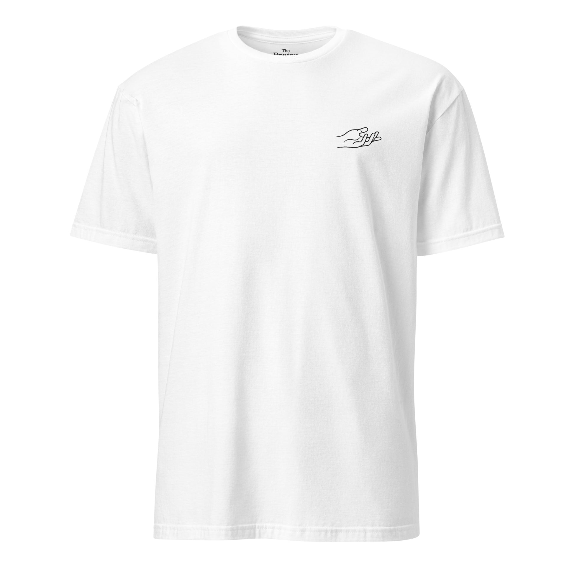 The Praying Hands – Herren T-Shirt – Dezente Handstickerei