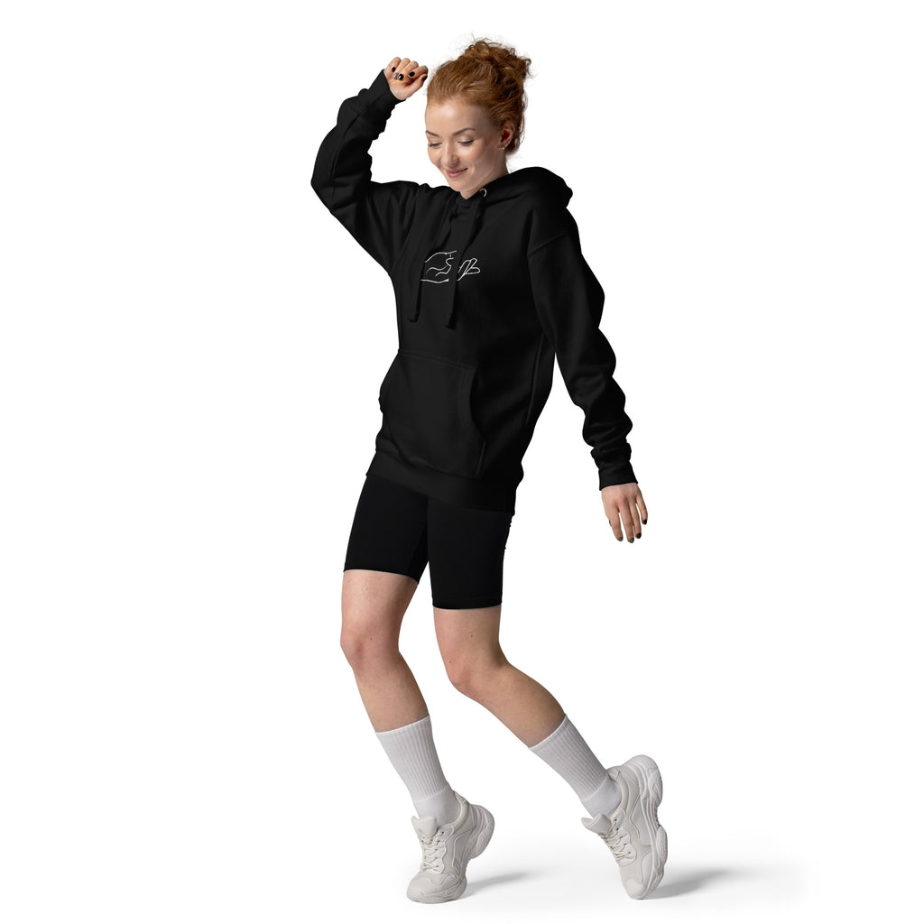 The Praying Hands – Women's Hoodie – Large Embroidered Hand