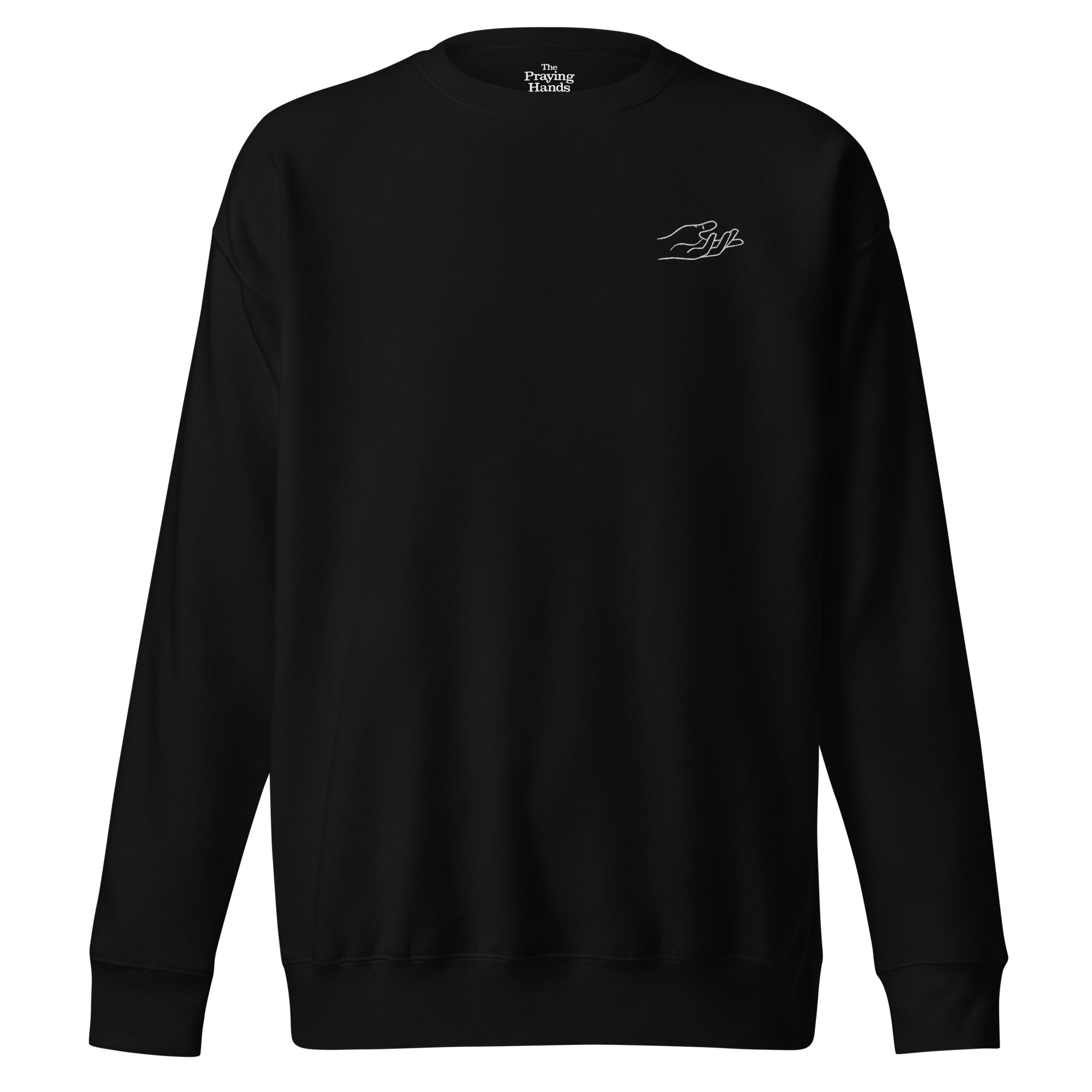 The Praying Hands – Women's Sweatshirt – Small Embroidered Hand
